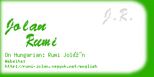 jolan rumi business card